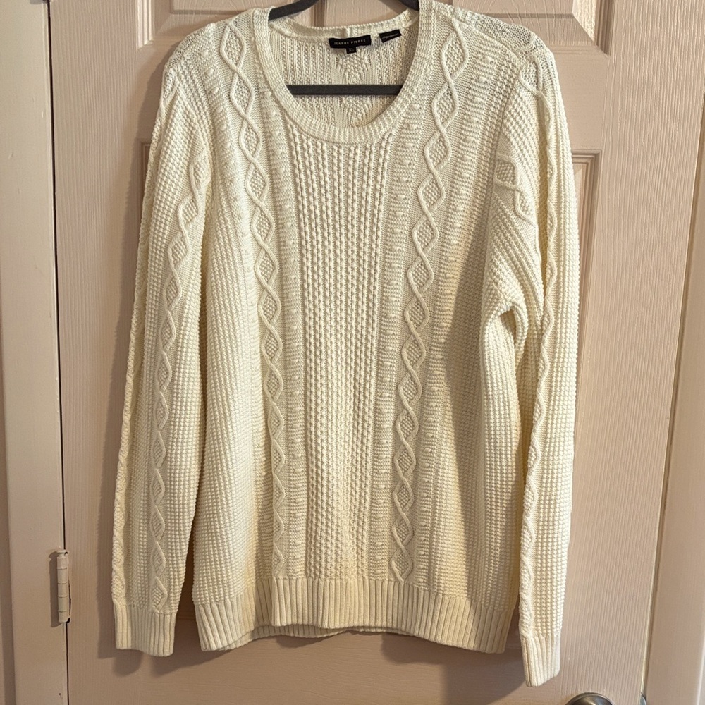 Jeanne Pierre Ivory Knit Sweater - Picture 1 of 3